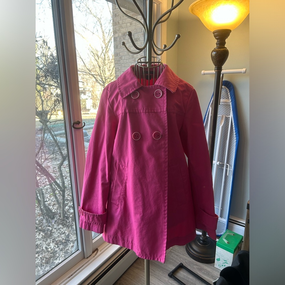 Gap Vibrant Pink Double-Breasted Coat